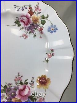 (7) Royal Crown Derby'Derby Posies' Surrey Shape 10.5 Inch DINNER PLATES