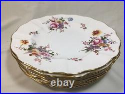 (7) Royal Crown Derby'Derby Posies' Surrey Shape 10.5 Inch DINNER PLATES