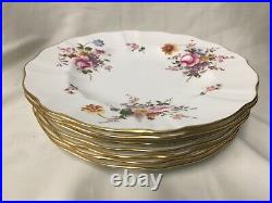 (7) Royal Crown Derby'Derby Posies' Surrey Shape 10.5 Inch DINNER PLATES