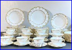 75pcs Royal Crown Derby Lombardy bone china dinner service for 12, Stunning