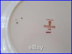 8 Royal Crown Derby 10 1/2 DINNER PLATES Old Imari 1128