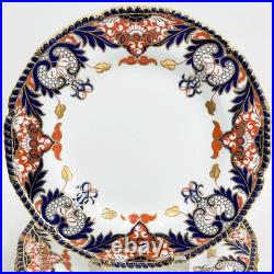 8 Royal Crown Derby Porcelain Imari 10.25 in Dinner Plates 1927