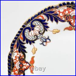8 Royal Crown Derby Porcelain Imari 10.25 in Dinner Plates 1927