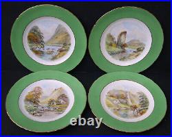 8 Royal Crown Derby Scenic Plates Signed W E J Dean