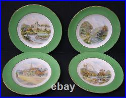 8 Royal Crown Derby Scenic Plates Signed W E J Dean