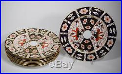 8 Royal Crown Derby Traditional Imari Pattern 2451 Dessert Plates