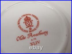 8pc Royal Crown Derby, England Olde Avesbury XLIV Demitasse tea cups & saucers