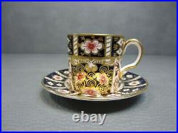 9 English Royal Crown Derby Traditional Imari 2451 Demitasse Cups and Saucers