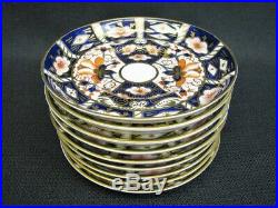 9 Royal Crown Derby Traditional IMARI Saucers Tiffany & Co. #2451 c. 1925 England