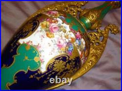 A Magnificent Royal Crown Derby Porcelain Vase Signed By Albert Gregory C1901