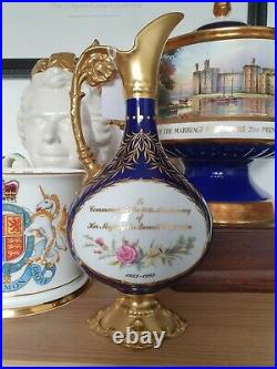 A Rare Royal Crown Derby Ewer Commemorating 40th anniversary of the Coronation