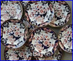 A Set of Eight Crown Derby King's Pattern Plates 1880