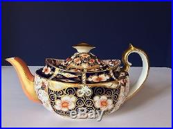 ANTIQUE 1902 ROYAL CROWN DERBY Traditional Imari #2451 MINI TEA COFFEE POT & LID