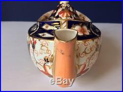 ANTIQUE 1902 ROYAL CROWN DERBY Traditional Imari #2451 MINI TEA COFFEE POT & LID