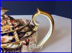 ANTIQUE 1902 ROYAL CROWN DERBY Traditional Imari #2451 MINI TEA COFFEE POT & LID