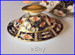 ANTIQUE 1902 ROYAL CROWN DERBY Traditional Imari #2451 MINI TEA COFFEE POT & LID