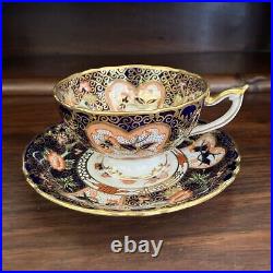 ANTIQUE RARE ROYAL CROWN DERBY CUP & SAUCER #9022 c. 1913. MATCHING SET RARE