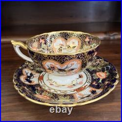 ANTIQUE RARE ROYAL CROWN DERBY CUP & SAUCER #9022 c. 1913. MATCHING SET RARE