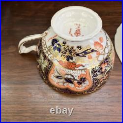 ANTIQUE RARE ROYAL CROWN DERBY CUP & SAUCER #9022 c. 1913. MATCHING SET RARE