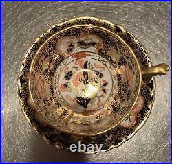 ANTIQUE RARE ROYAL CROWN DERBY CUP & SAUCER #9022 c. 1913. MATCHING SET RARE