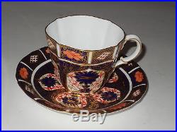 Antique Royal Crown Derby Imari 1128 Lot 2 Plates, Cup & Saucer, Sugar