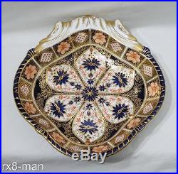 Antique Royal Crown Derby Old Imari 1126 (1128) Scalloped Shell Shaped Dish