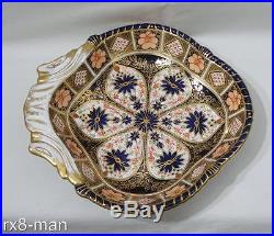 Antique Royal Crown Derby Old Imari 1126 (1128) Scalloped Shell Shaped Dish