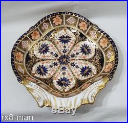 Antique Royal Crown Derby Old Imari 1126 (1128) Scalloped Shell Shaped Dish