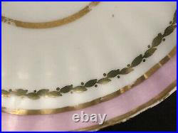 Antique 1790 Derby Porcelain puce color with lot number tea bowl cup saucer rare