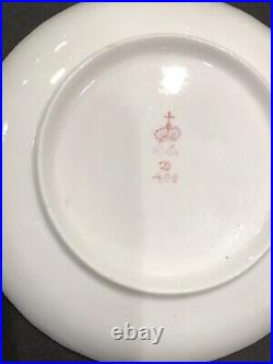 Antique 1790 Derby Porcelain puce color with lot number tea bowl cup saucer rare