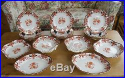 Antique 18 Piece Royal Crown Derby Floral Pattern(2108) Dessert Service