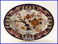 = Antique 1800-1830's Royal Crown Derby Oval Serving Platter Imari King Pattern