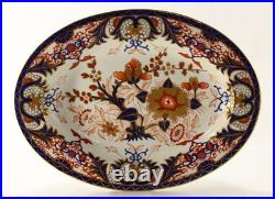 = Antique 1800-1830's Royal Crown Derby Oval Serving Platter Imari King Pattern