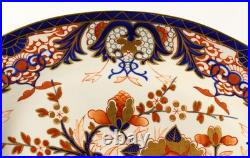 = Antique 1800-1830's Royal Crown Derby Oval Serving Platter Imari King Pattern