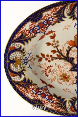 = Antique 1800-1830's Royal Crown Derby Oval Serving Platter Imari King Pattern
