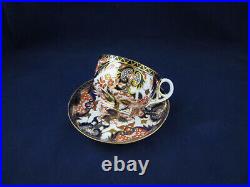 Antique 1800s Royal Crown Derby Imari Japan Pattern Cup with Saucer