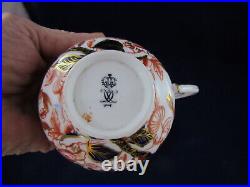 Antique 1800s Royal Crown Derby Imari Japan Pattern Cup with Saucer