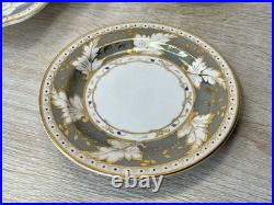 Antique 1820 Royal Crown Derby Porcelain Tea Dessert Set Tray Cups Saucers Rare