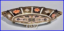 Antique 1917 Royal Crown Derby OLD IMARI Serving Bowl 1128 Acorn Detailing