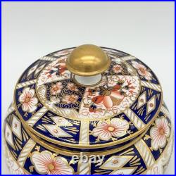 Antique 1920s Royal Crown Derby for Tiffany & Co Imari Lidded Jar Pattern 2451