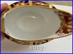 Antique 1925 Royal Crown Derby Porcelain Old Imari 2451 Creamer & Sugar Dish