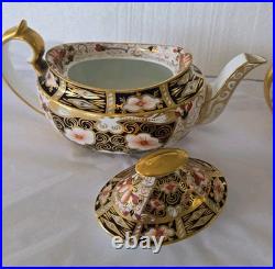 Antique 1927 Royal Crown Derby Traditional Imari 2451 Teapot Creamer Sugar Set