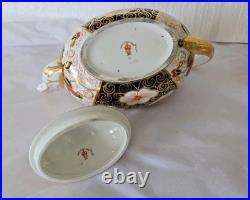Antique 1927 Royal Crown Derby Traditional Imari 2451 Teapot Creamer Sugar Set