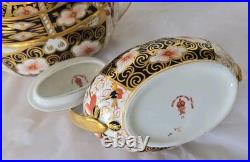Antique 1927 Royal Crown Derby Traditional Imari 2451 Teapot Creamer Sugar Set