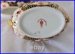Antique 1927 Royal Crown Derby Traditional Imari 2451 Teapot Creamer Sugar Set