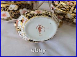 Antique 1927 Royal Crown Derby Traditional Imari 2451 Teapot Creamer Sugar Set