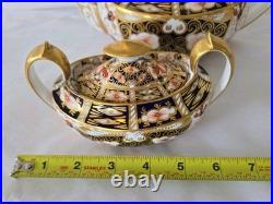 Antique 1927 Royal Crown Derby Traditional Imari 2451 Teapot Creamer Sugar Set