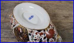 Antique 19th Century Royal Crown Derby Imari Pattern Lidded Tureen With Stand