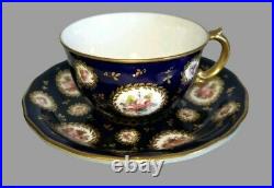 Antique Crown Derby Demitasse Cup & Saucer made for Tiffany, c1905