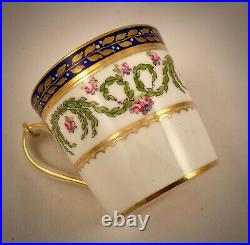 Antique Crown Derby Demitasse or Espresso Cup & Saucer